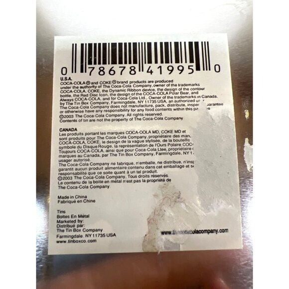 Vintage Coca-Cola Santa Claus Collectors Tin Storage Container - Picture 9 of 9